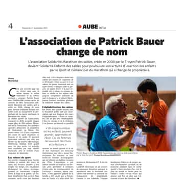 L’association de Patrick Bauer Solidarité Marathon des sables change de nom