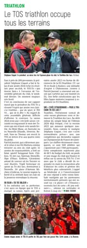 Le TOS triathlon occupe tous les terrains