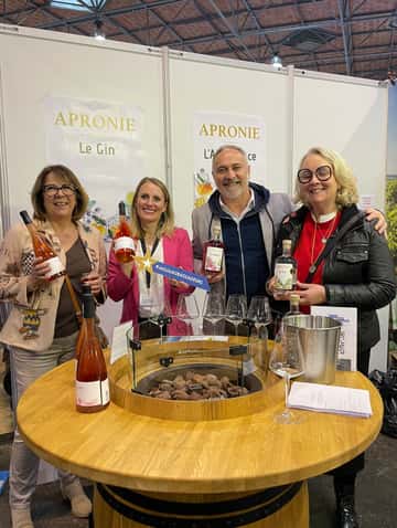 Aux côtés d'Amandine Collot du Domaine d'Apronie au Salon de la gastronomie