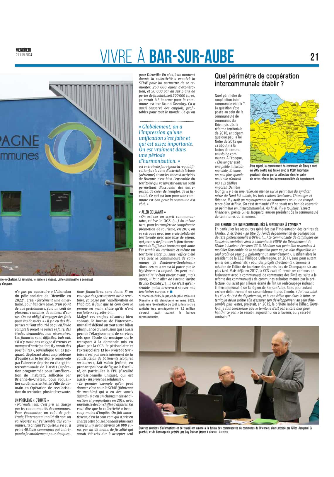 CCLC : dix ans de fusion du Briennois et du Chavangeois