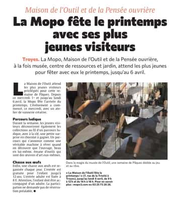 La Mopo à Troyes fête le printemps avec ses plus jeunes visiteurs