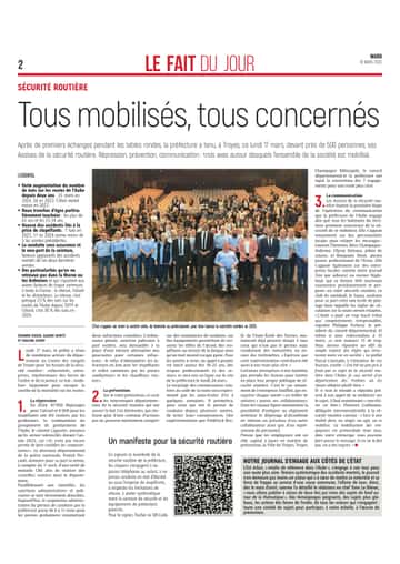 Sécurité routière : tous mobilisés, tous concernés dans l’Aube
