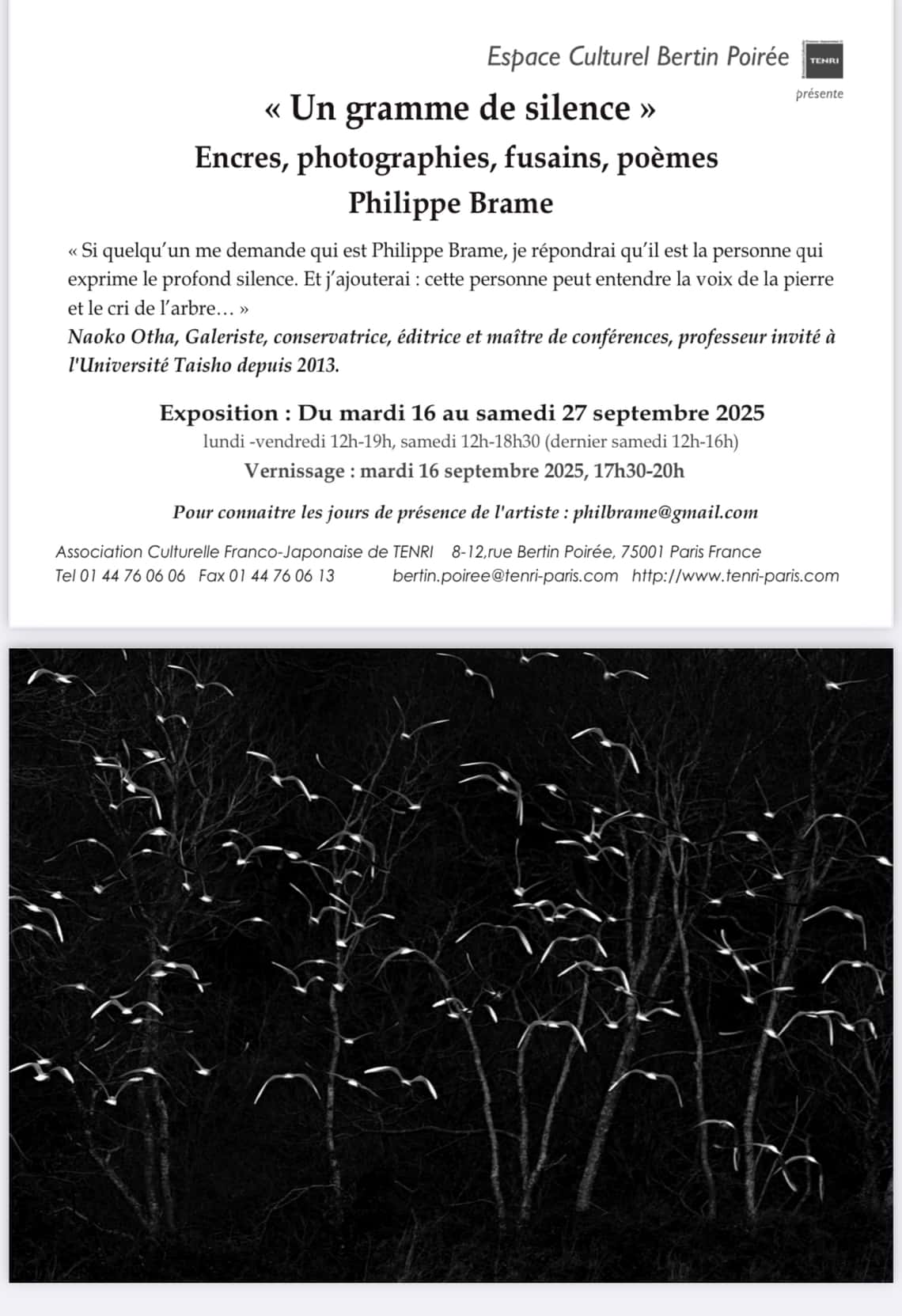 Philippe Brame, pépite Aubassadeurs expose à Paris.