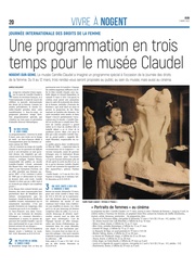 Une programmation en trois temps, pour le musée Camille-Claudel .