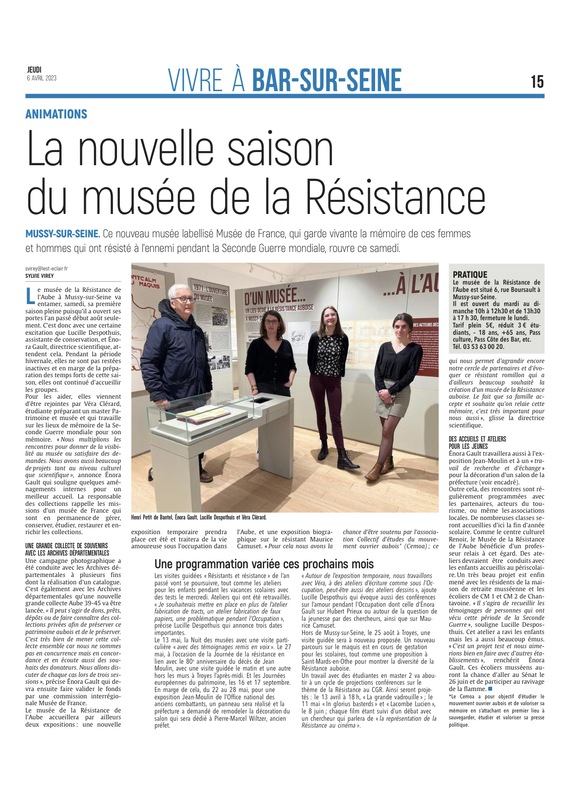 Mussy-sur-Seine : le musée de la Résistance de l’Aube rouvre samedi 8 avril