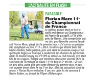 Florian Mare 11ème du Championnat de France
