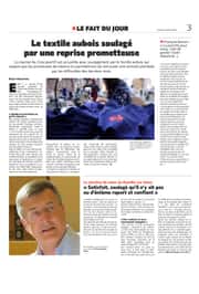 Le textile aubois soulagé par la reprise du Coq sportif !