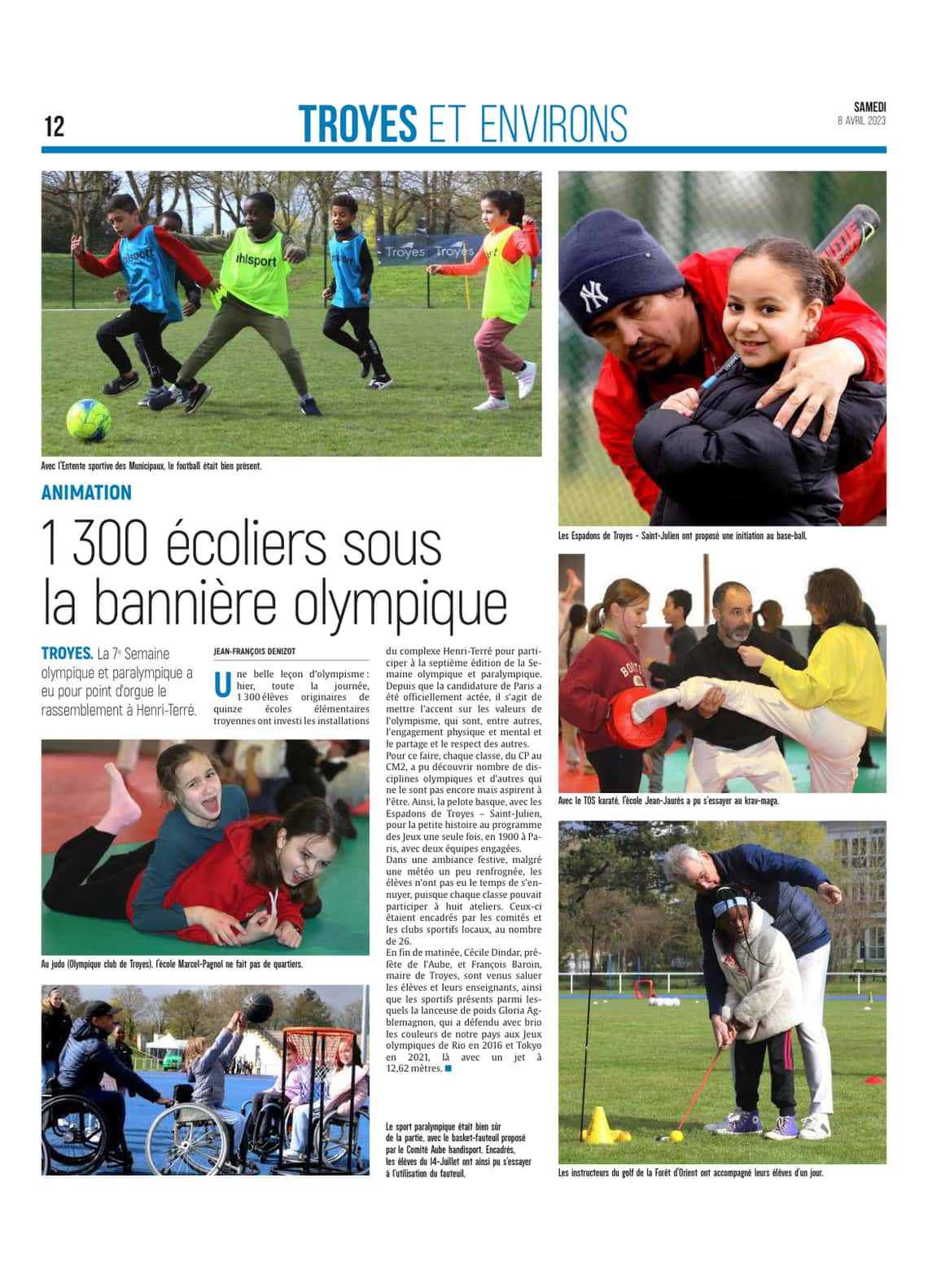 À Troyes, 1 300 écoliers ont déjà fait leurs Jeux olympiques.