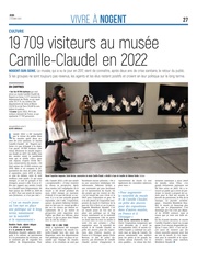 19 709 visiteurs au musée Camille-Claudel en 2022.