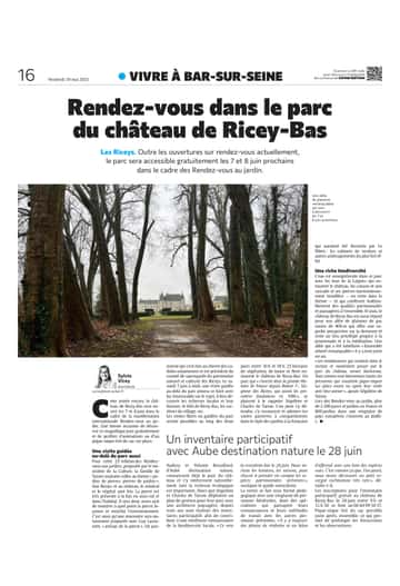 Rendez-vous dans le parc du château de Ricey-Bas.