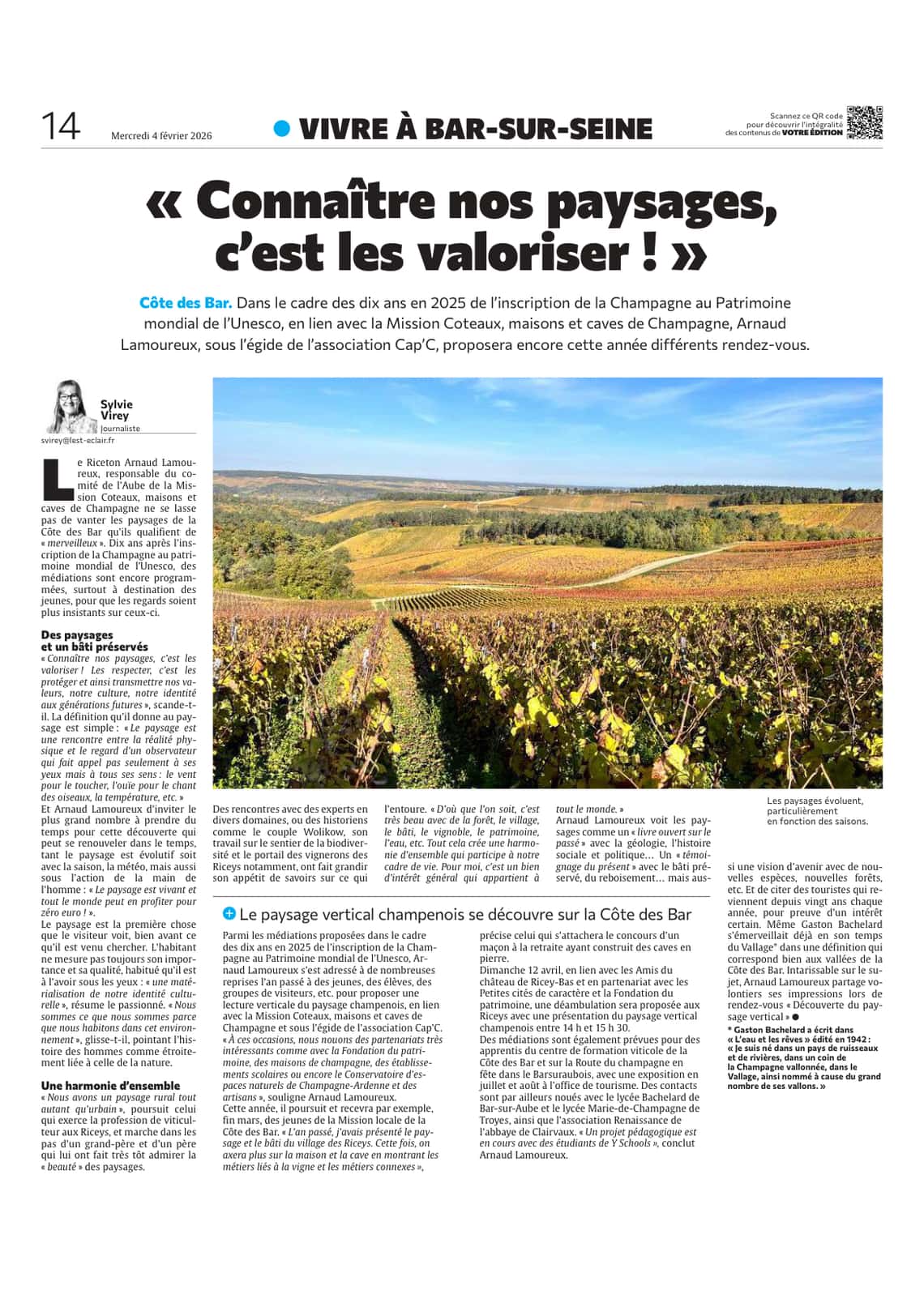 « Connaître nos paysages, c’est les valoriser ! »