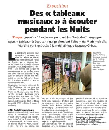 Les « tableaux à écouter » pendant les Nuits de Champagne