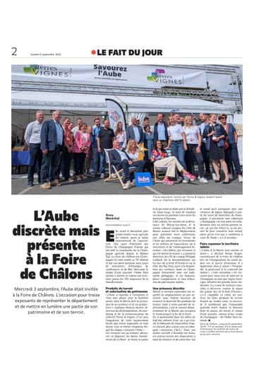 L'Aube discrète mais présente à la Foire de Châlons.