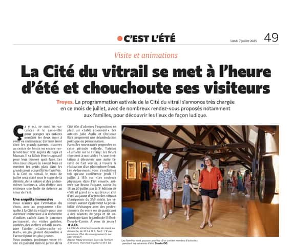 La Cité du vitrail se met à l’heure d’été et chouchoute ses visiteurs