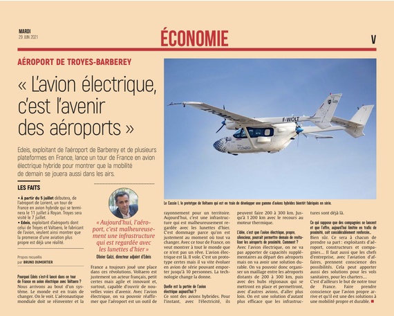 L'avion éléctrique, c'est l'avenir des aéroports.