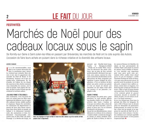 Les marchés de Noël ont la cote pour des cadeaux locaux sous le sapin