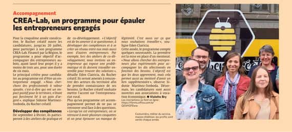 CREALAB, un programme pour épauler les entrepreneurs engagés
