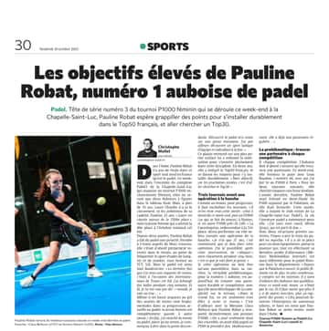 Les objectifs élevés de Pauline Robat, numéro 1 auboise de padel