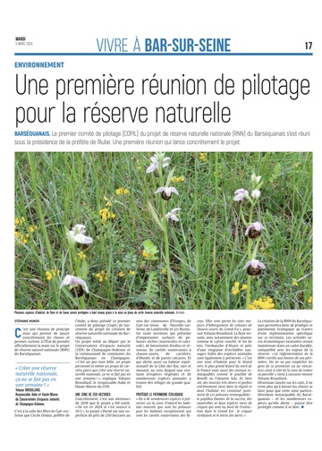 Une première réunion de pilotage pour la réserve naturelle