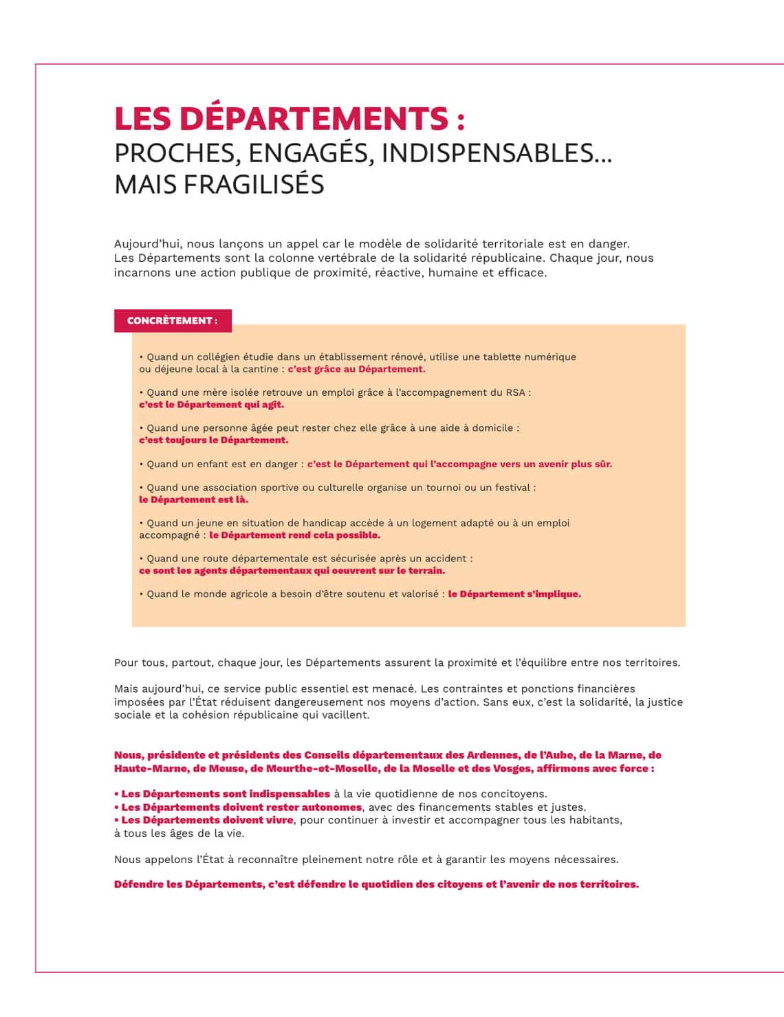 Information sur les dépenses de notre Département de l'Aube
