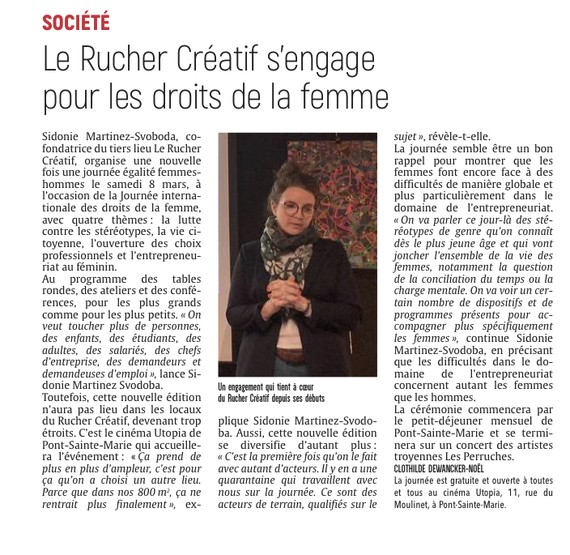 Le Rucher Créatif s’engage pour les droits de la femme.