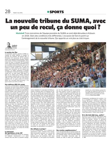 La nouvelle tribune du SUMA, avec un peu de recul, ça donne quoi ?
