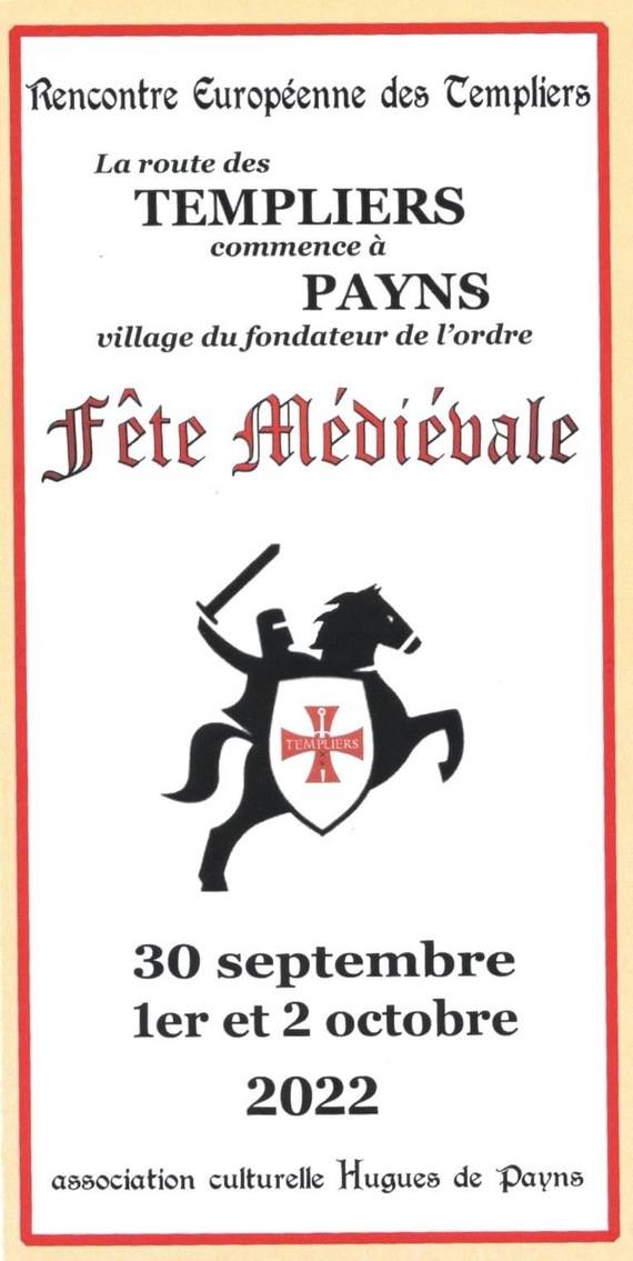 Fête médiévale, rencontre européenne des Templiers.