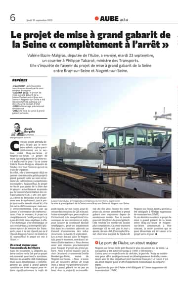 Le projet de mise à grand gabarit de la Seine « complètement à l’arrêt »