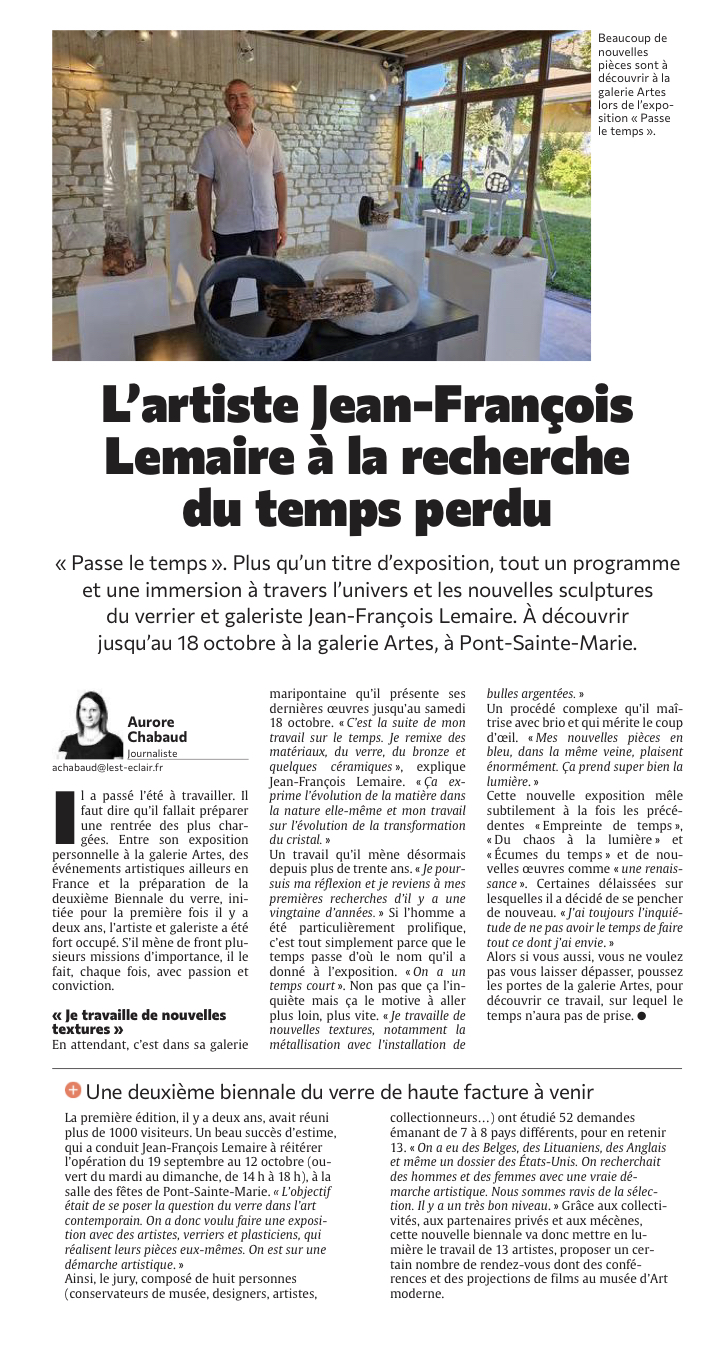L’artiste Jean-François Lemaire à la recherche du temps perdu