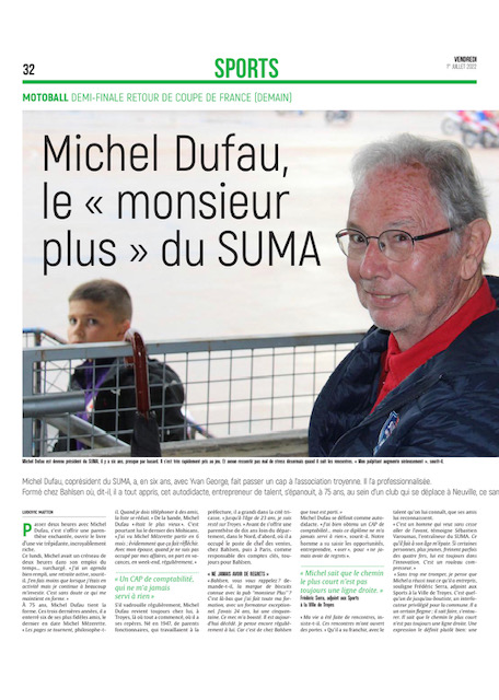 PORTRAIT. Michel Dufau, le «monsieur plus» du SUMA