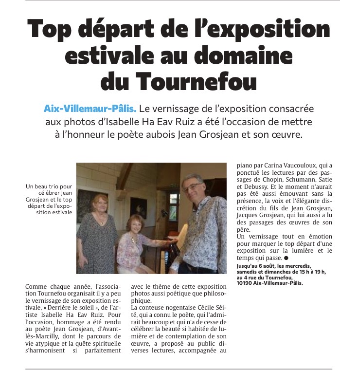 Top départ de l’exposition estivale à Aix-Villemaur-Pâlis
