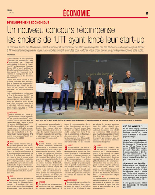 Nouveau concours récompense les anciens de l’UTT ayant lancé leur start-up