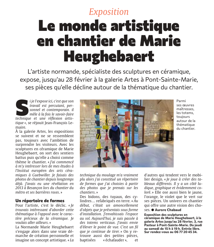 Le monde artistique en chantier à Pont-Sainte-Marie