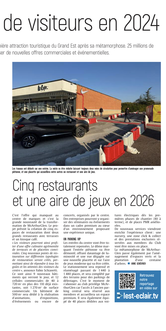 McArthurGlen près de 4 millions de visiteurs en 2024
