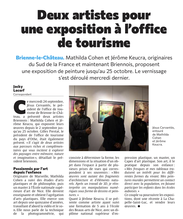 Deux Briennois exposent à l’office de tourisme.