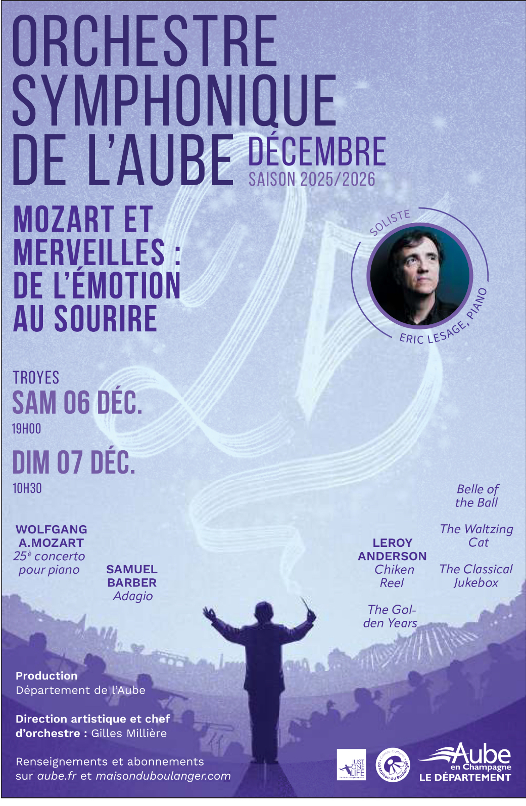 Derniers concerts de l'Orchestre de Symphonique de l'Aube ce week-end.