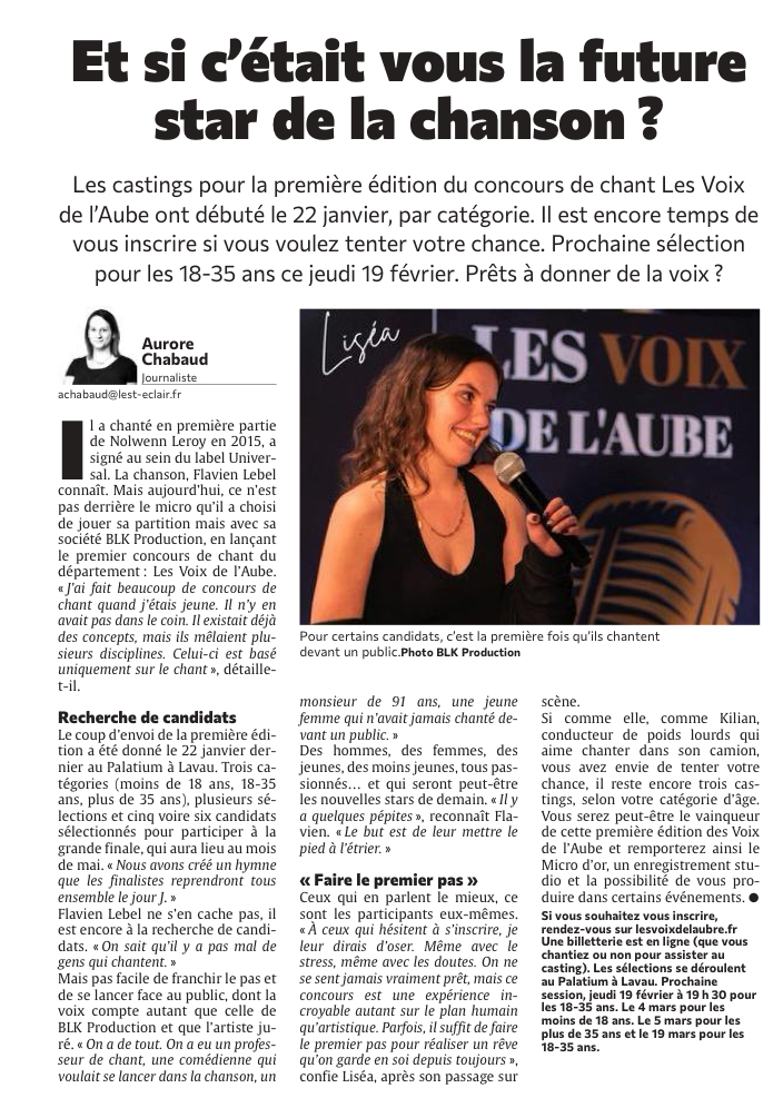 Et si c'était vous la future star de la chanson ?