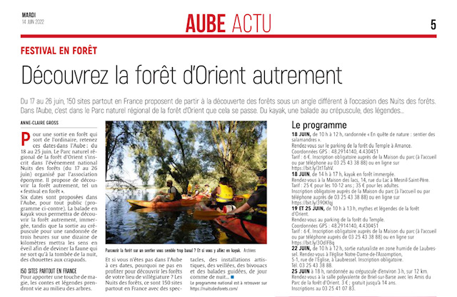 Découvrez la forêt d’Orient autrement