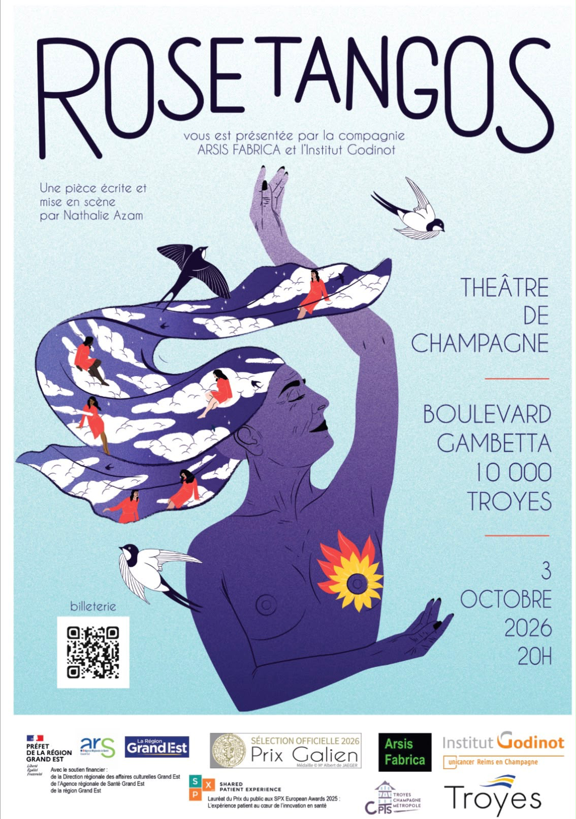 Octobre Rose : ROSE TANGOS au Théâtre de Champagne.