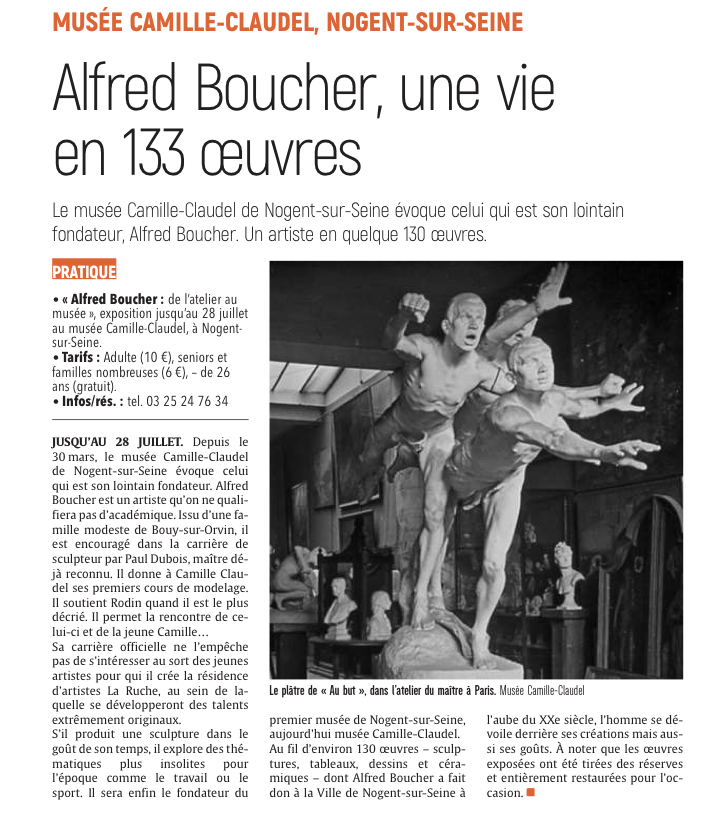 Alfred Boucher, une vie de l’atelier au musée en 133 œuvres