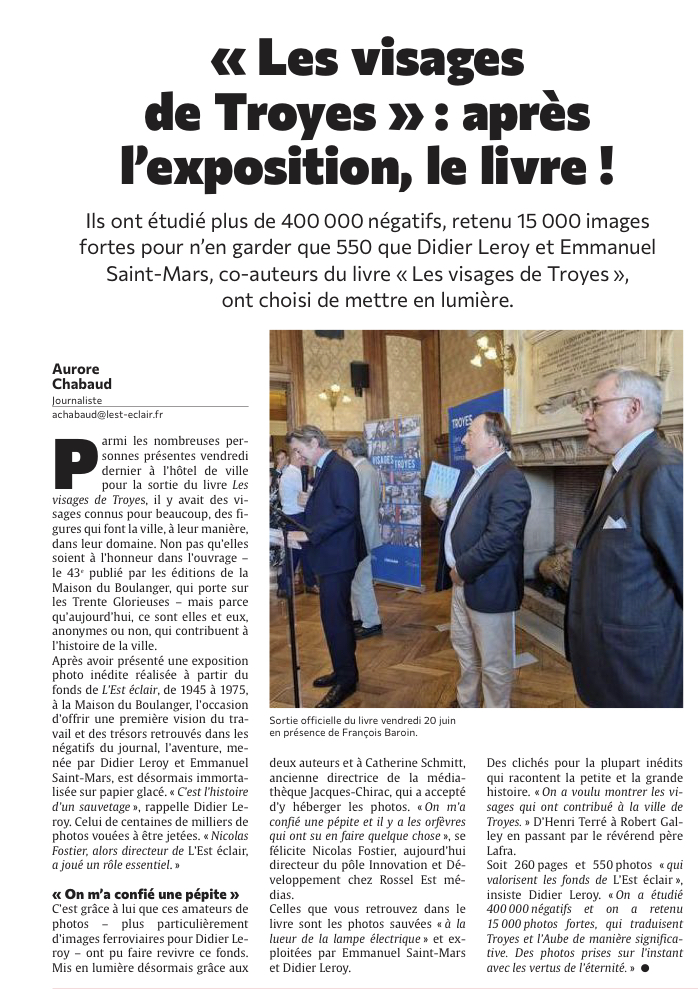 Après l’exposition, « Les visages de Troyes » mis à l’honneur à travers un livre