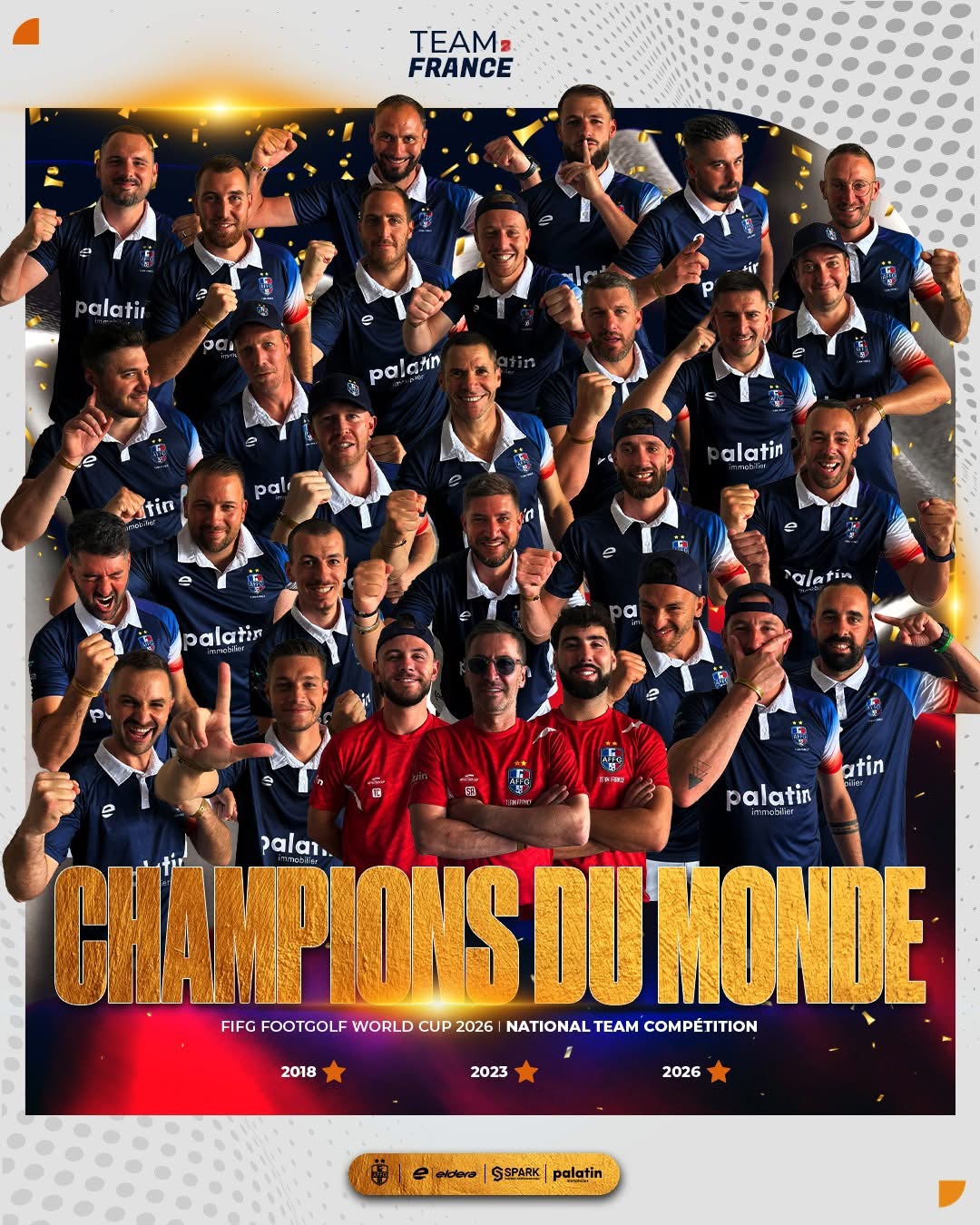 Nico et Antho, Champions du monde de footgolf avec l'équipe de France.