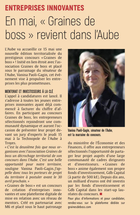 « Graines de boss » revient dans l’Aube