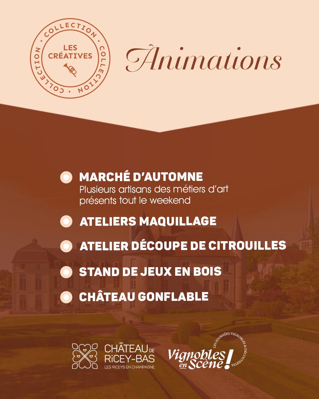 Fête de l'automne chez nos Aubassadeurs du Château de Ricey-Bas.