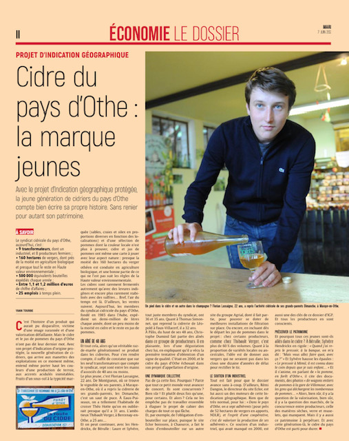 Le coup de jeunes du cidre du Pays d'Othe.