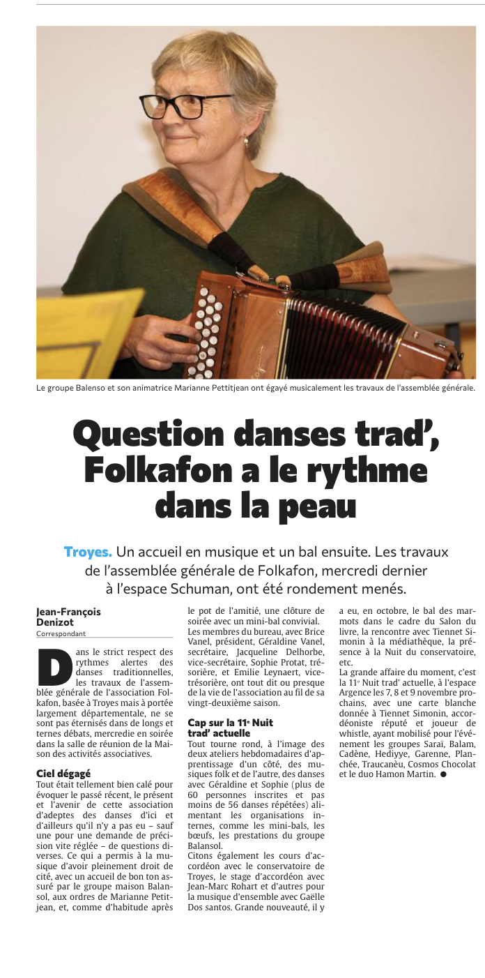 Question danses trad’ à Troyes, Folkafon a trouvé la bonne cadence
