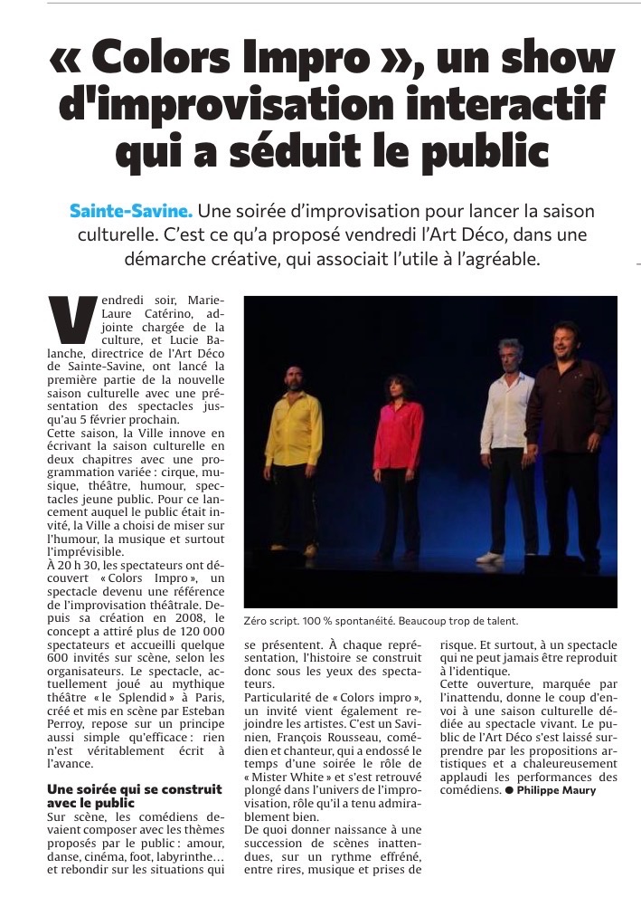 « Colors Impro », un show d'improvisation interactif qui a séduit le public