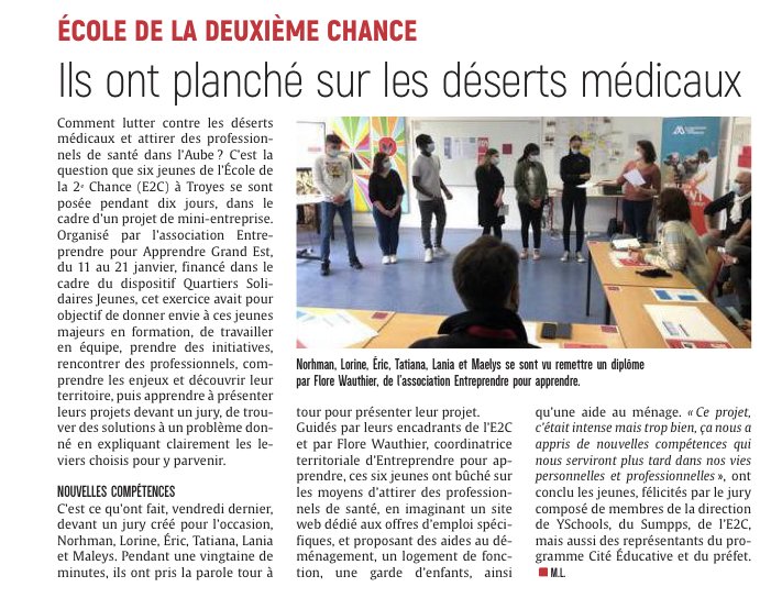 Ecole de la 2ème chance (Groupe Y Schools).