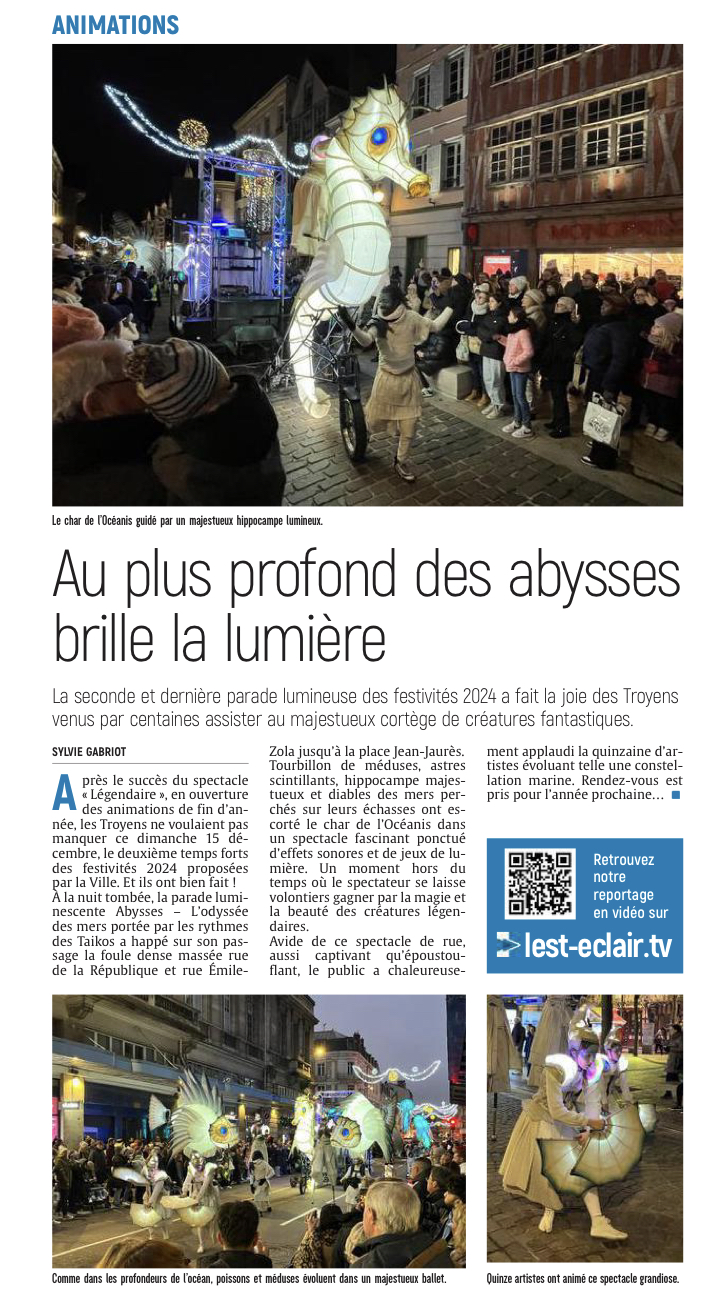 Maison du Boulanger : Parade de Noël à Troyes.
