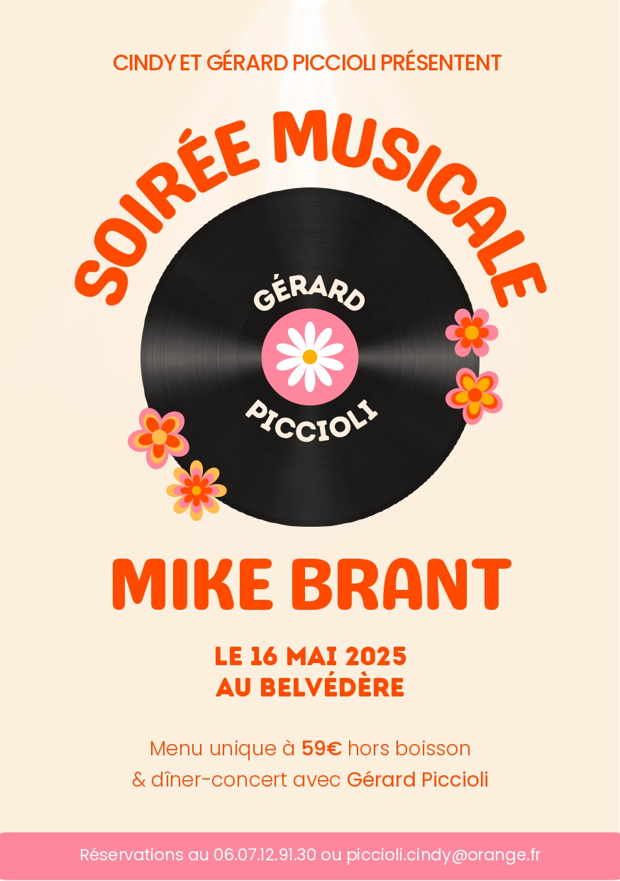 Gérard Piccioli, Pépite Aubassadeurs, chante Mike Brant au Belvédère.